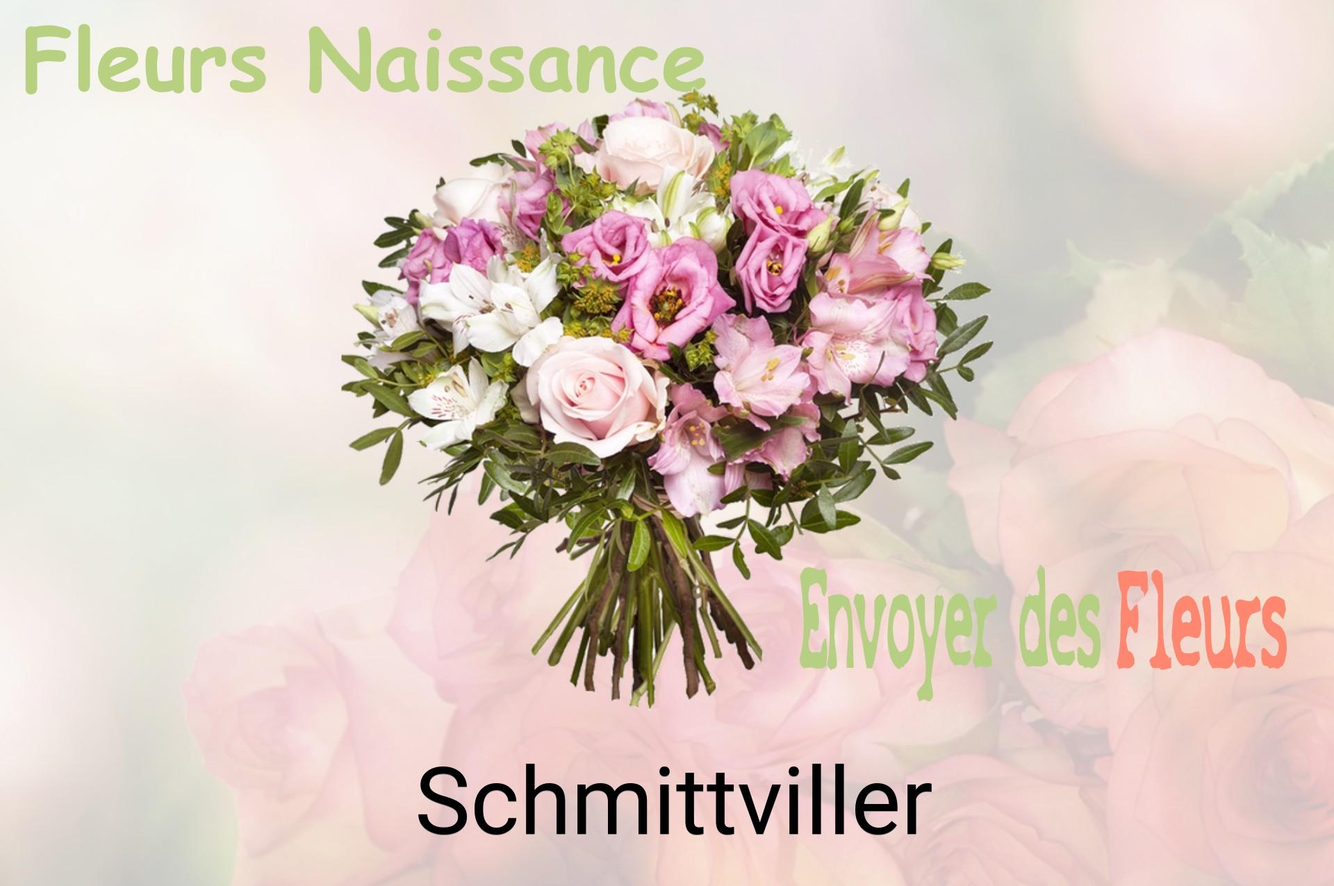 Bouquet de fleurs de naissance livré à Schmittviller