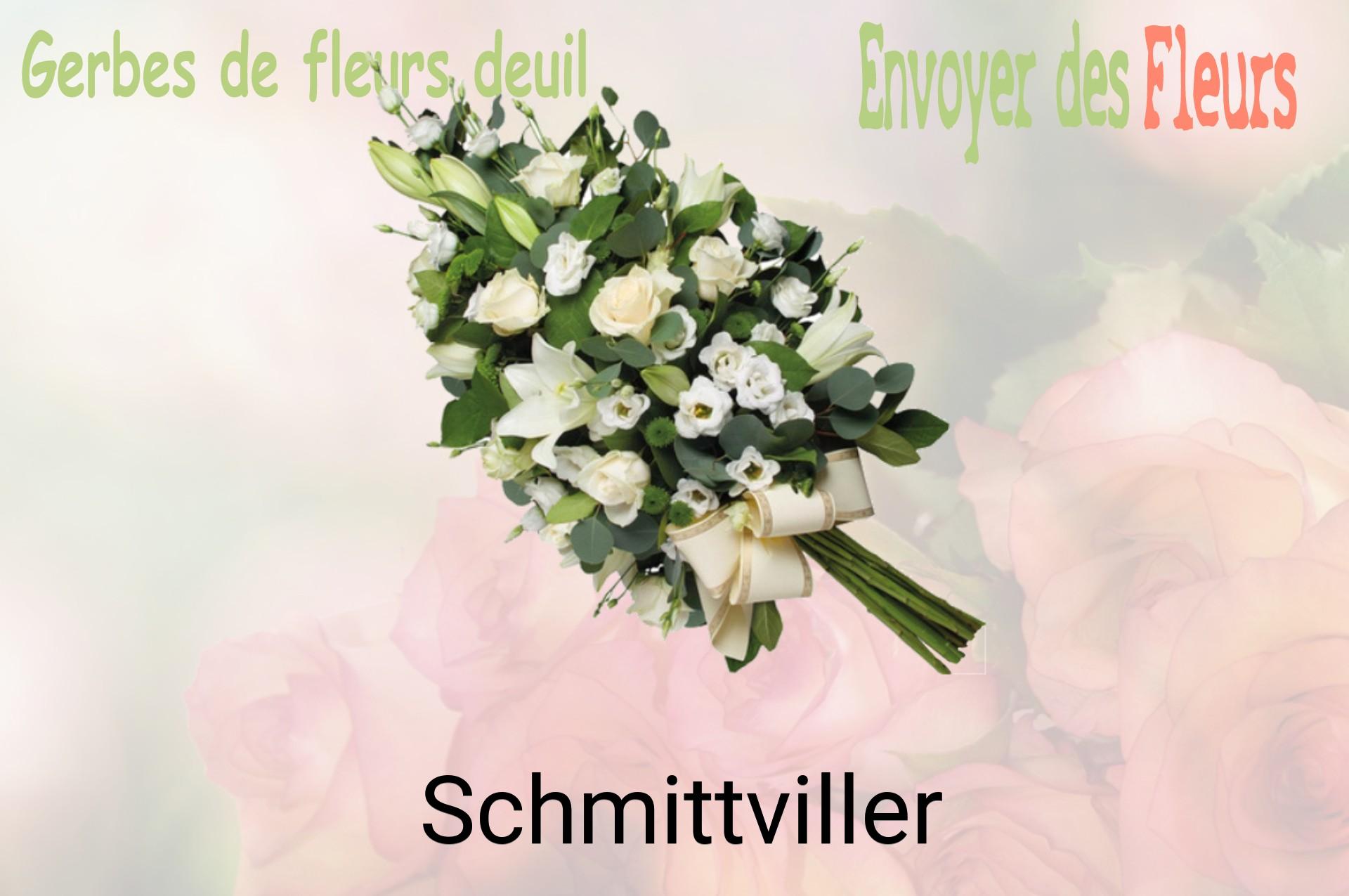 Gerbe de fleurs de deuil livrée à Schmittviller